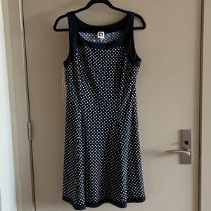 Anne Klein Polka Dot Sleeveless Dress
